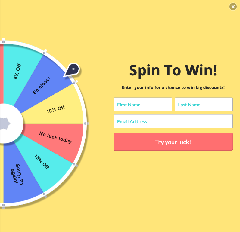 facebook spin and win