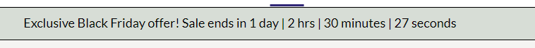 black friday banner with countdown